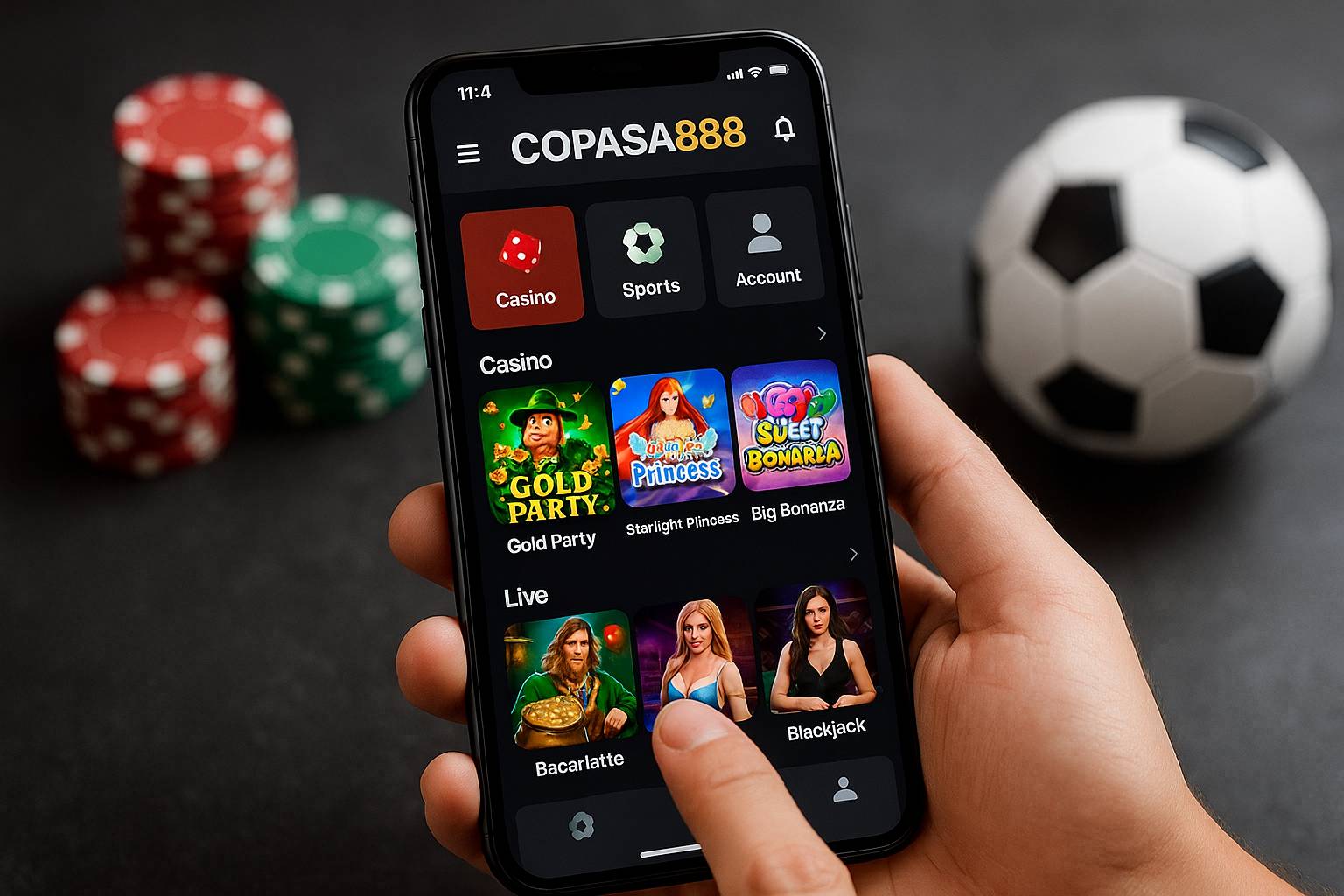 Baixar o COPASA888 Cassino App