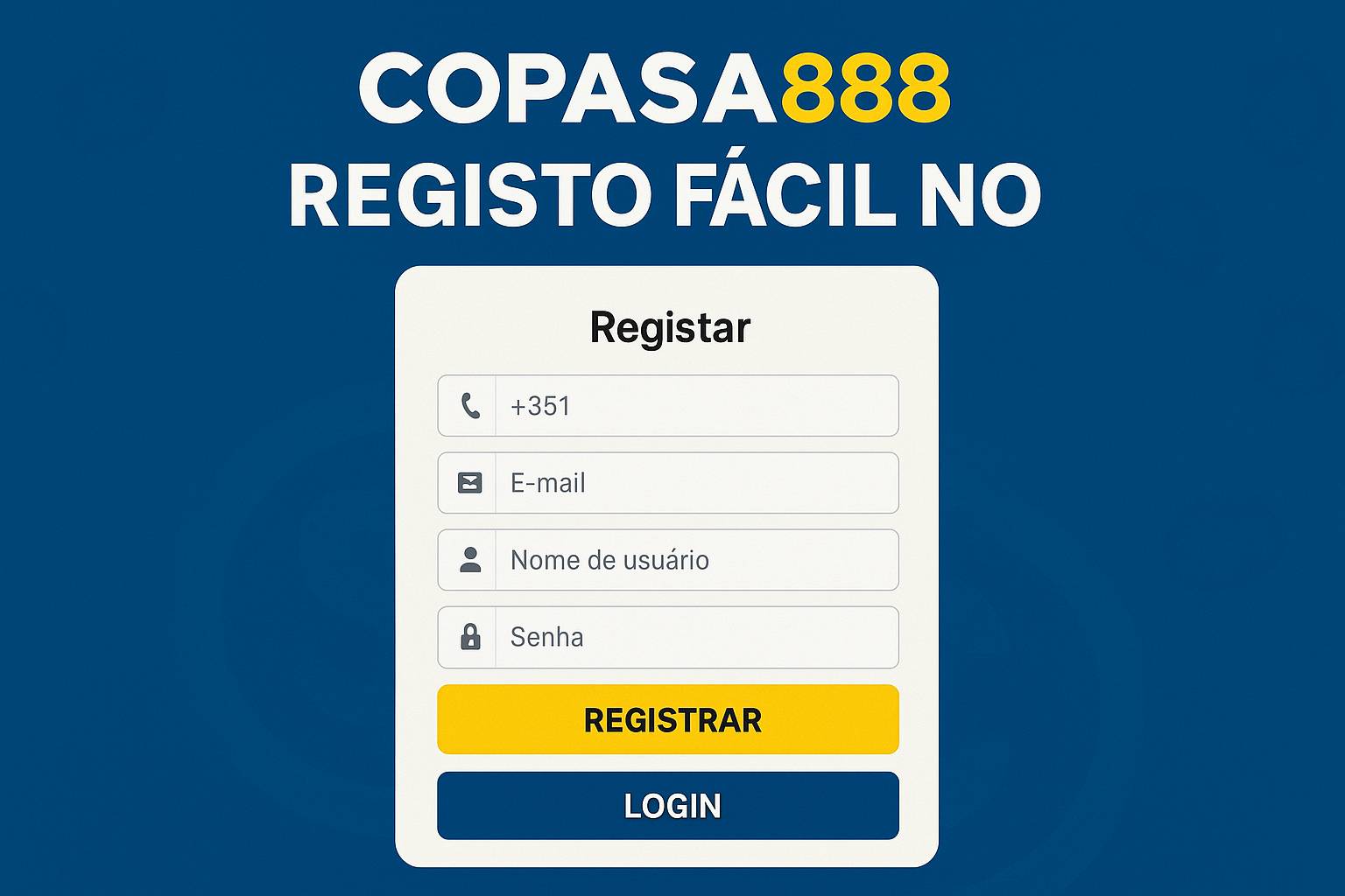 Não Perca tempo, o rRgistro na site COPASA888